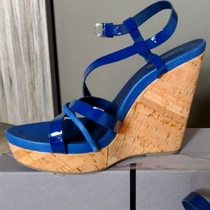 Vic Matie (Italy) Blue High Heels Sandals, newer worn